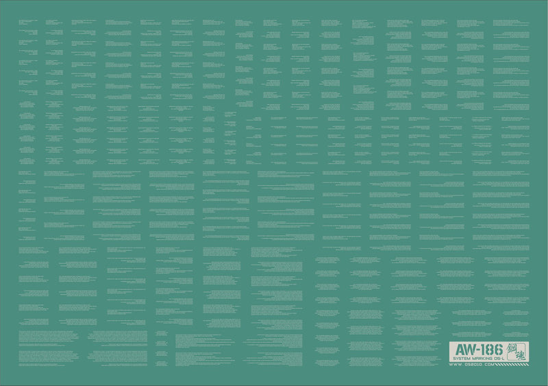 Madworks AW186 Waterslide Decal Markings Type 05-L (White)