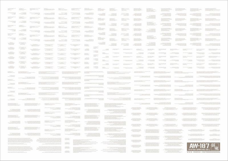 Madworks AW187 Waterslide Decal Markings Type 05-L (Gray)