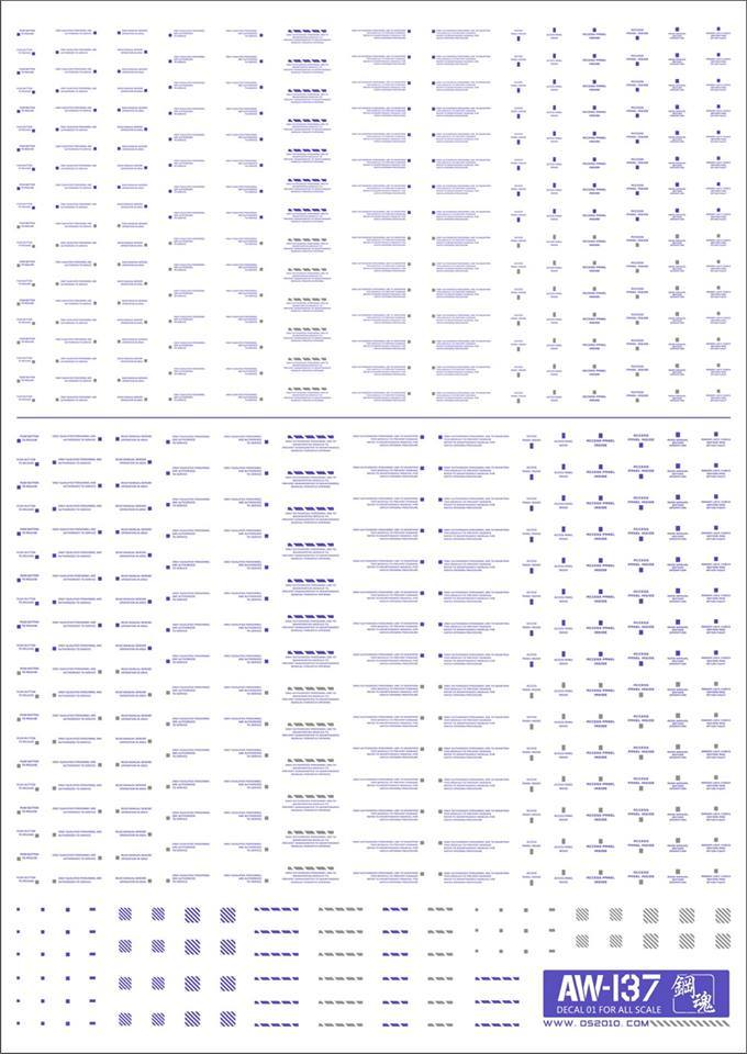 Madworks AW137 Waterslide Decal: Markings Type 00 (Blue)