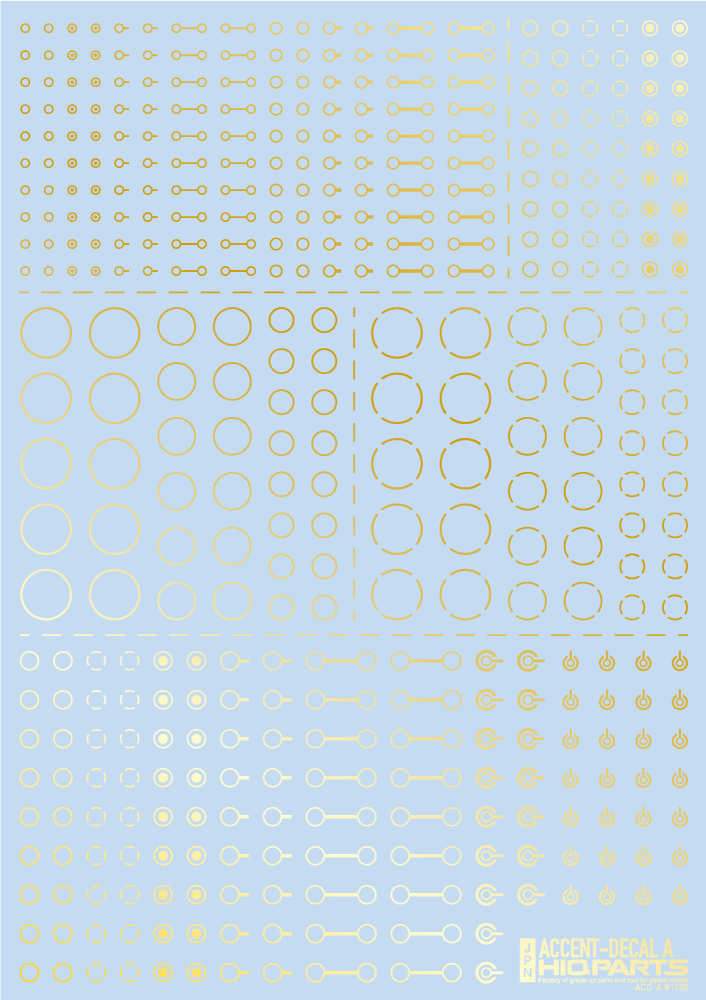 HiQ Parts Accents Decal A Foil Gold (1 Sheet)