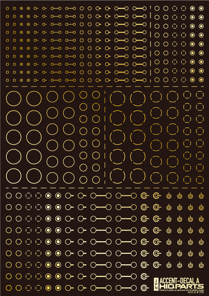 HiQ Parts Accents Decal A Foil Gold (1 Sheet)