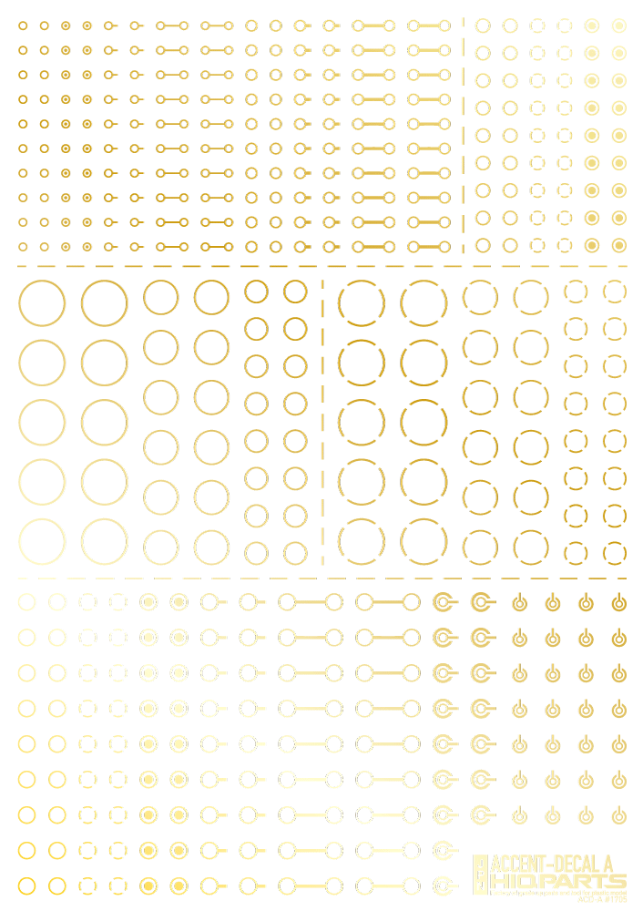 HiQ Parts Accents Decal A Foil Gold (1 Sheet)