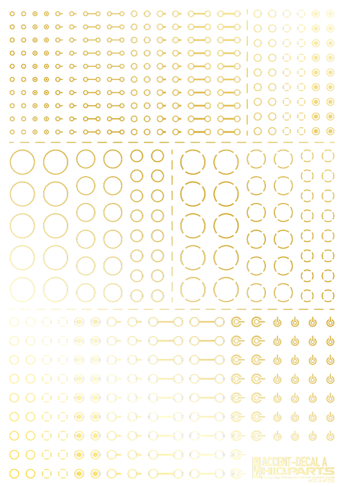 HiQ Parts Accents Decal A Foil Gold (1 Sheet)