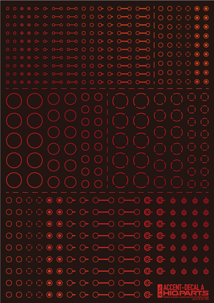 HiQ Parts Accents Decal A Foil Red (1 Sheet)