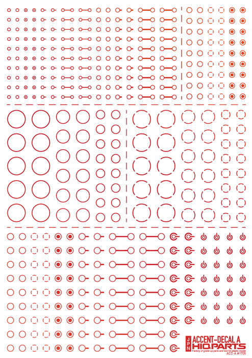 HiQ Parts Accents Decal A Foil Red (1 Sheet)