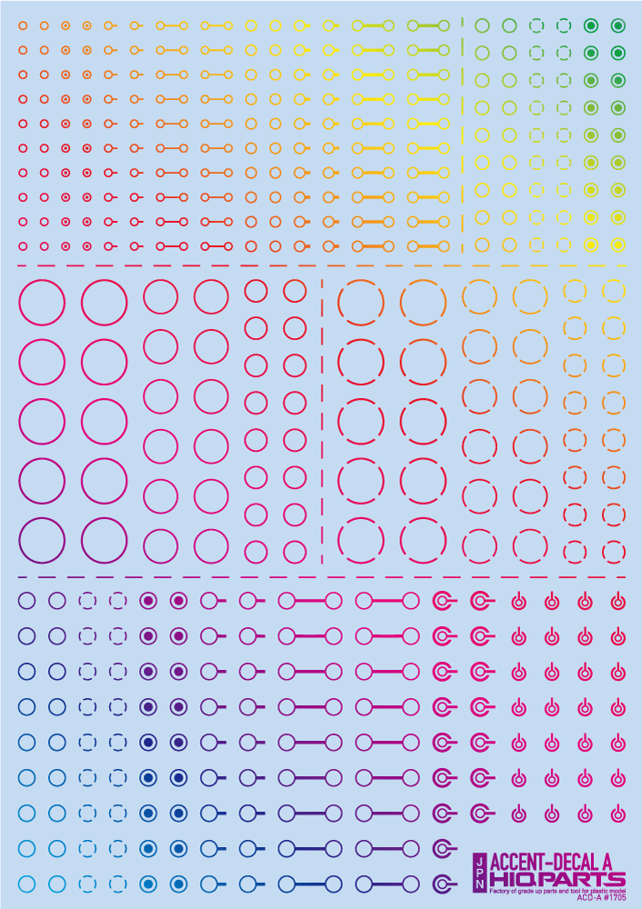 HiQ Parts Accents Decal A Hologram Silver (1 Sheet)