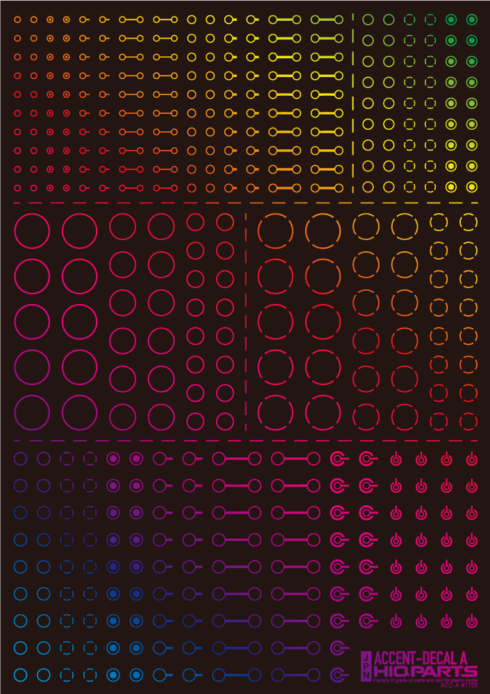 HiQ Parts Accents Decal A Hologram Silver (1 Sheet)