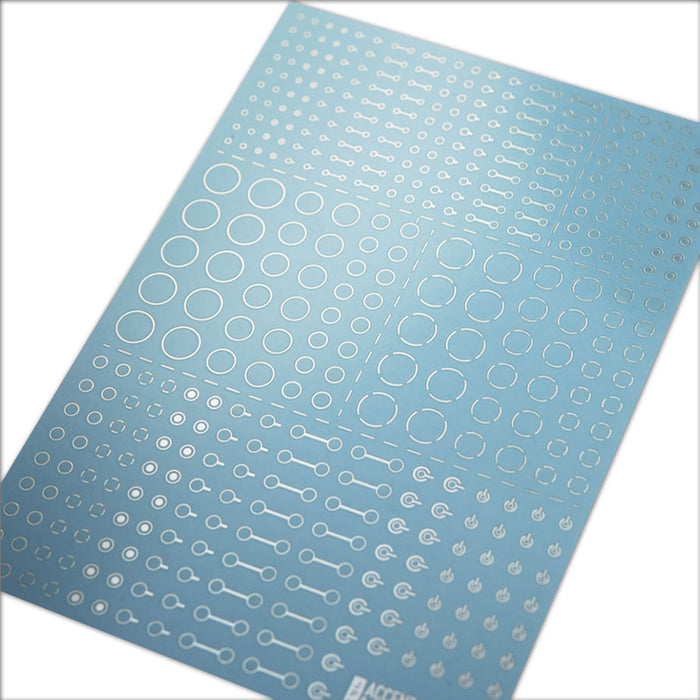 HiQ Parts Accents Decal A Hologram Silver (1 Sheet)