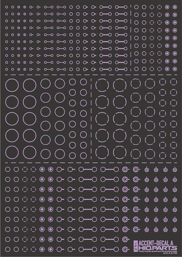 HiQ Parts Accents Decal A Light Purple (1 Sheet)