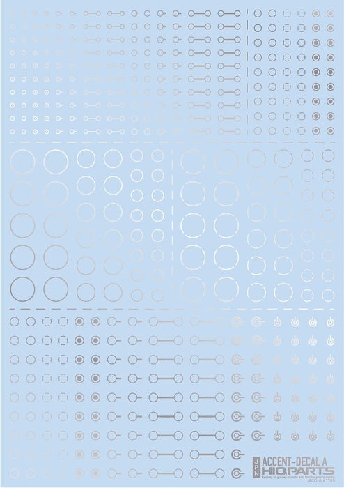 HiQ Parts Accents Decal A Silver (1 Sheet)