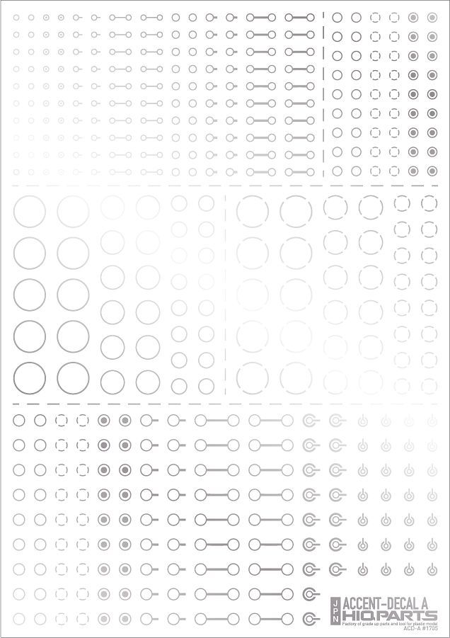 HiQ Parts Accents Decal A Silver (1 Sheet)