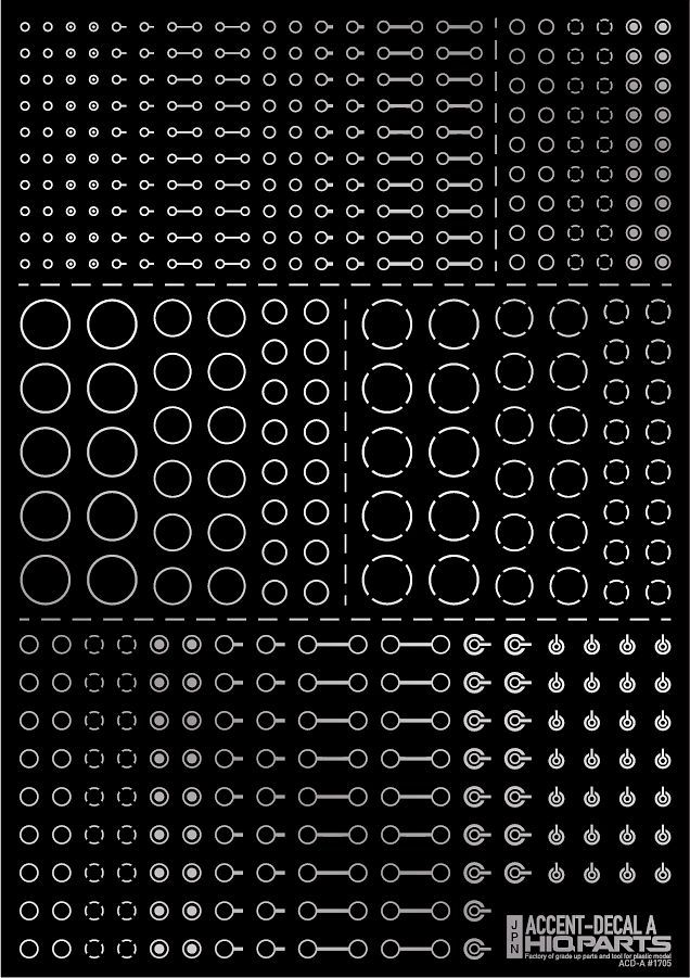 HiQ Parts Accents Decal A Silver (1 Sheet)