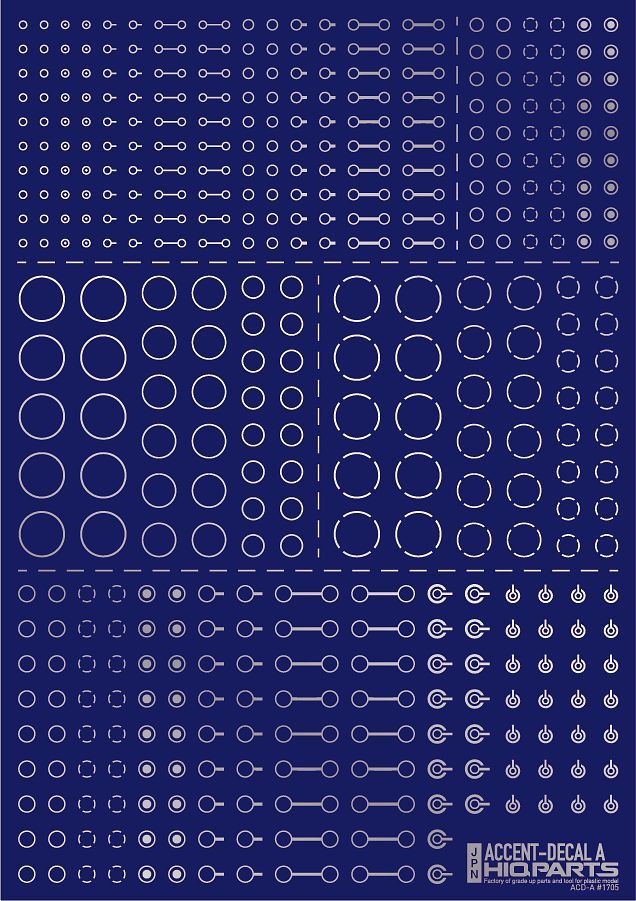 HiQ Parts Accents Decal A Silver (1 Sheet)