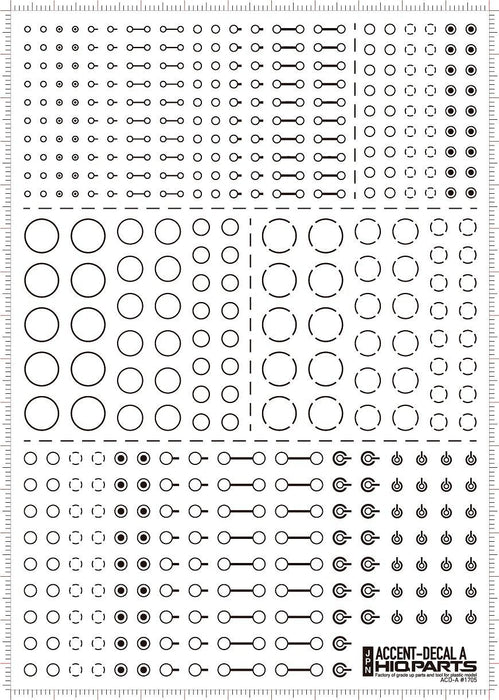 HiQ Parts Accents Decal A Silver (1 Sheet)