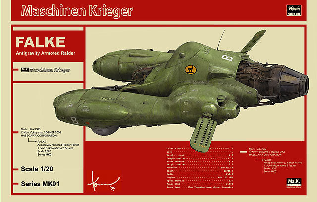 Ma.K Maschinen Krieger 1/20 Antigravity Armored Raider Pkf.85 Falke