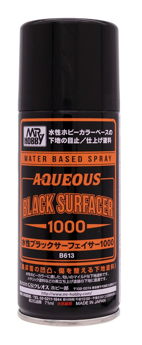 Mr.Hobby Aqueous Black Surfacer 1000 Spray (B613)