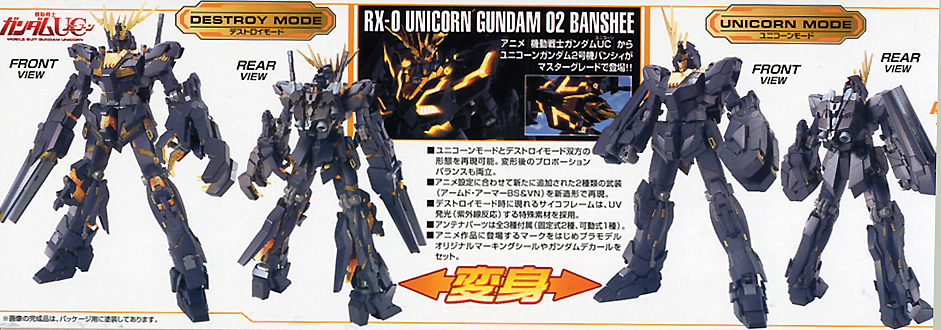 Master Grade (MG) 1/100 RX-0 Gundam Unicorn 02 Banshee