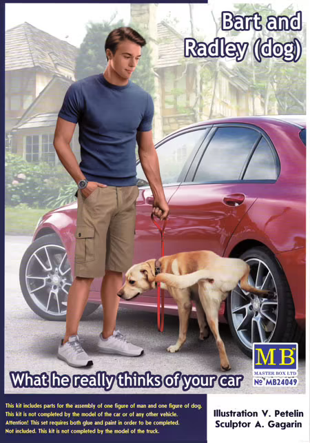 1/24 Bart and Radley (dog). What he really thinks of your car