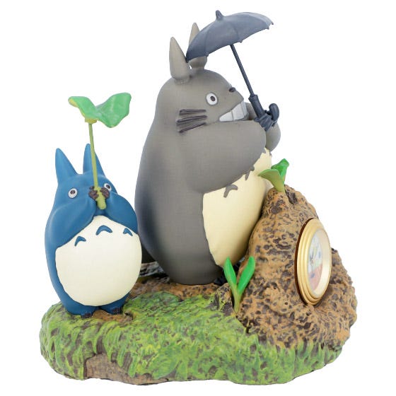 Benelic My Neighbor Totoro Dondoko Dance Statue Desk Clock