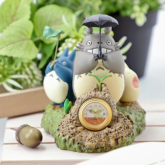 Benelic My Neighbor Totoro Dondoko Dance Statue Desk Clock