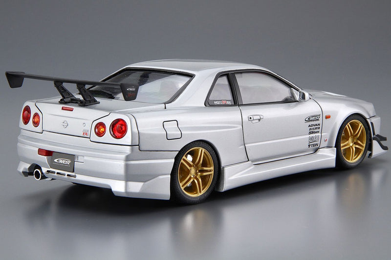 1/24 Nissan C-West BNR34 Skyline GT-R '02 (Aoshima The Tuned Car Series No.50)