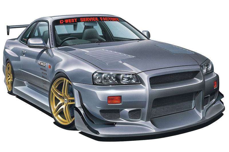 1/24 Nissan C-West BNR34 Skyline GT-R '02 (Aoshima The Tuned Car Series No.50)