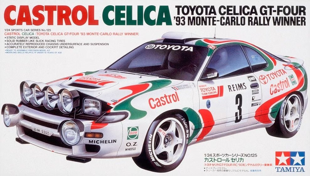 1/24 Toyota Castrol Celica GT-Four 1993 Monte-Carlo Rally Winner (Tamiya Sports Car Series 125)