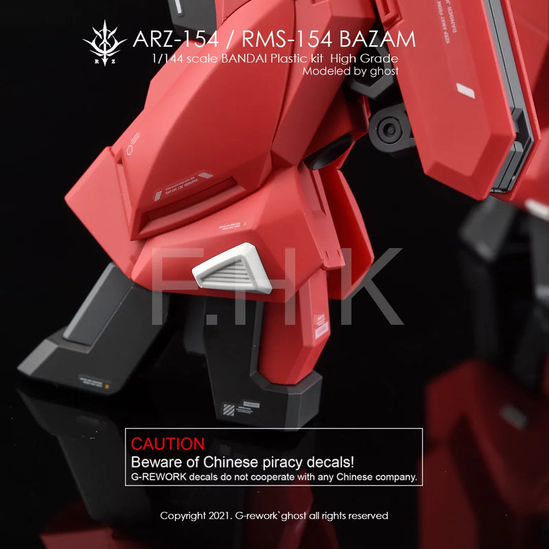 G-Rework Decal - HGUC ARZ-154 / RMS-154 Barzam A.O.Z. Reboot Use