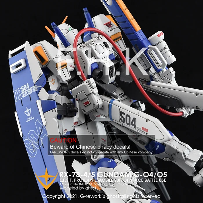 G-Rework Decal - HGUC RX-78-4/RX-78-5 G04/G05 Use Full Set