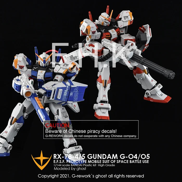 G-Rework Decal - HGUC RX-78-4/RX-78-5 G04/G05 Use Full Set - Argama ...