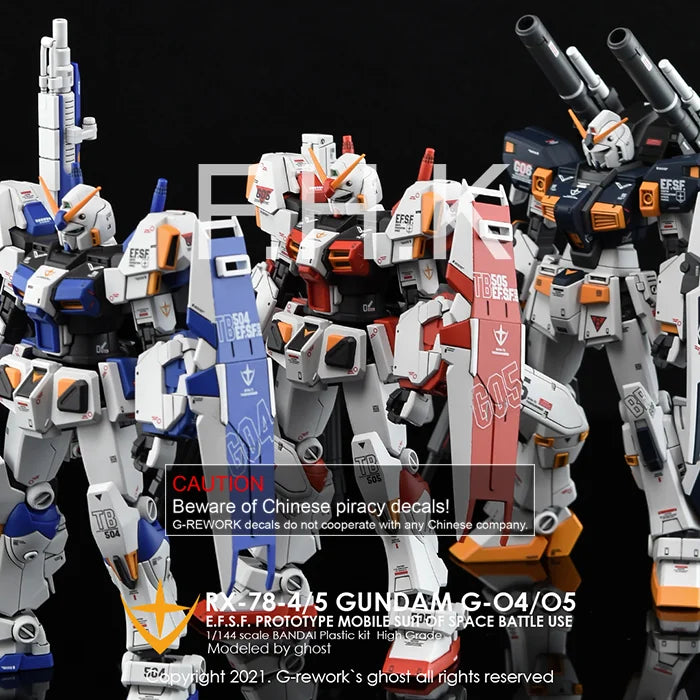 G-Rework Decal - HGUC RX-78-4/RX-78-5 G04/G05 Use Full Set