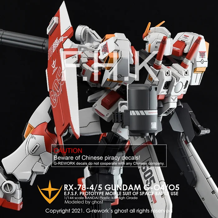 G-Rework Decal - HGUC RX-78-4/RX-78-5 G04/G05 Use Full Set