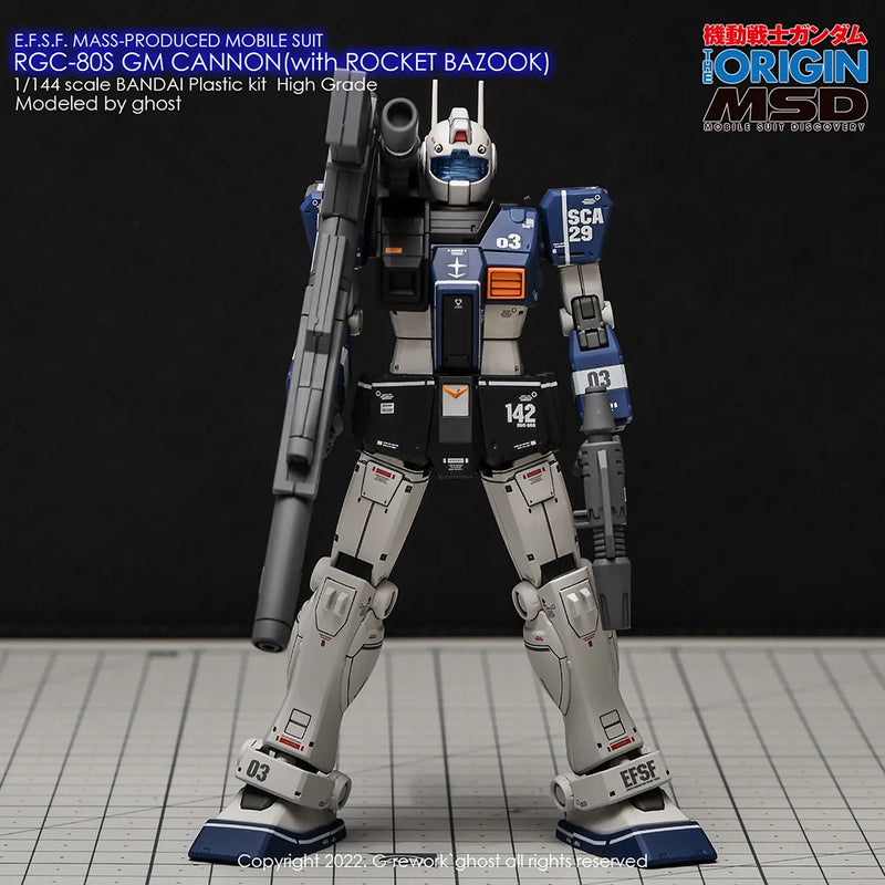 G-Rework Decal - HG Gundam The Origin RGC-80S GM Cannon (Rocket Bazooka Type) Use