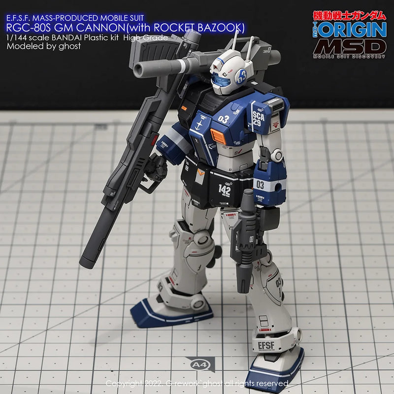G-Rework Decal - HG Gundam The Origin RGC-80S GM Cannon (Rocket Bazooka Type) Use