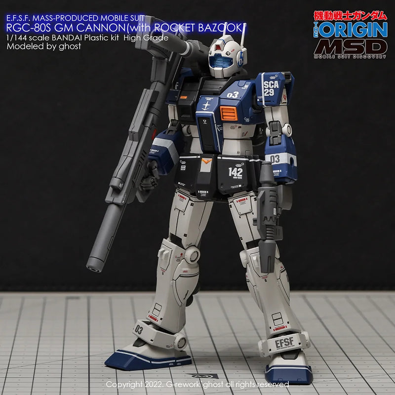 G-Rework Decal - HG Gundam The Origin RGC-80S GM Cannon (Rocket Bazooka Type) Use