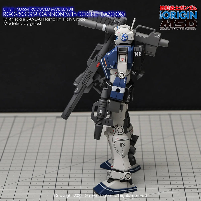 G-Rework Decal - HG Gundam The Origin RGC-80S GM Cannon (Rocket Bazooka Type) Use