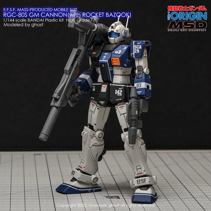 G-Rework Decal - HG Gundam The Origin RGC-80S GM Cannon (Rocket Bazooka Type) Use