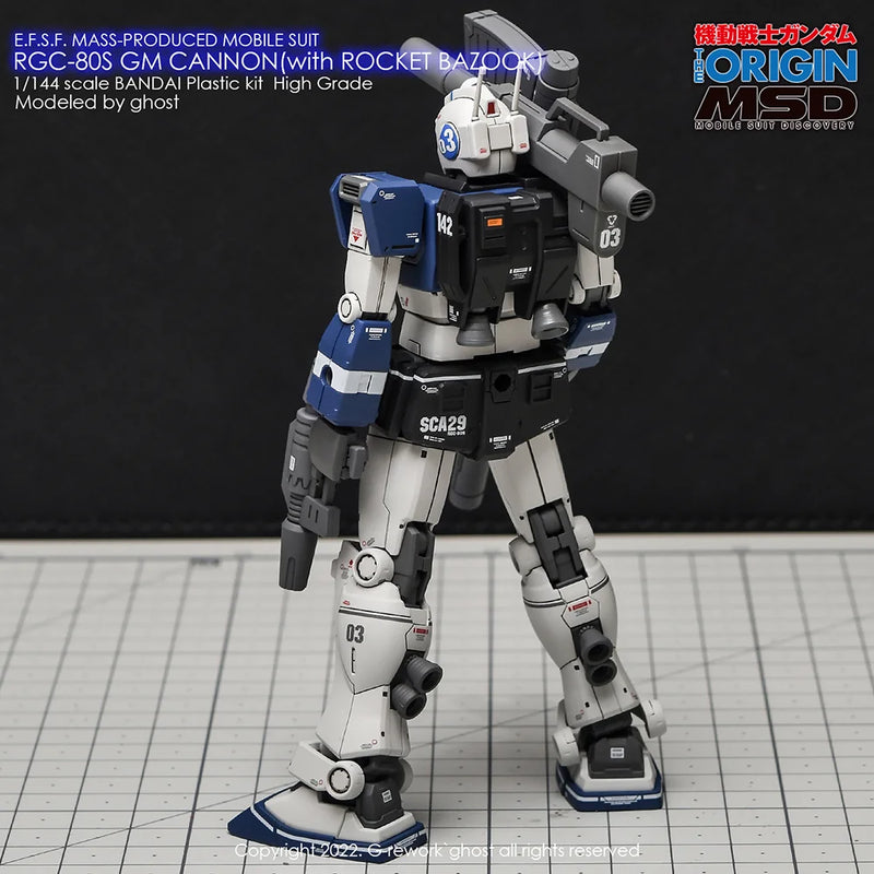 G-Rework Decal - HG Gundam The Origin RGC-80S GM Cannon (Rocket Bazooka Type) Use