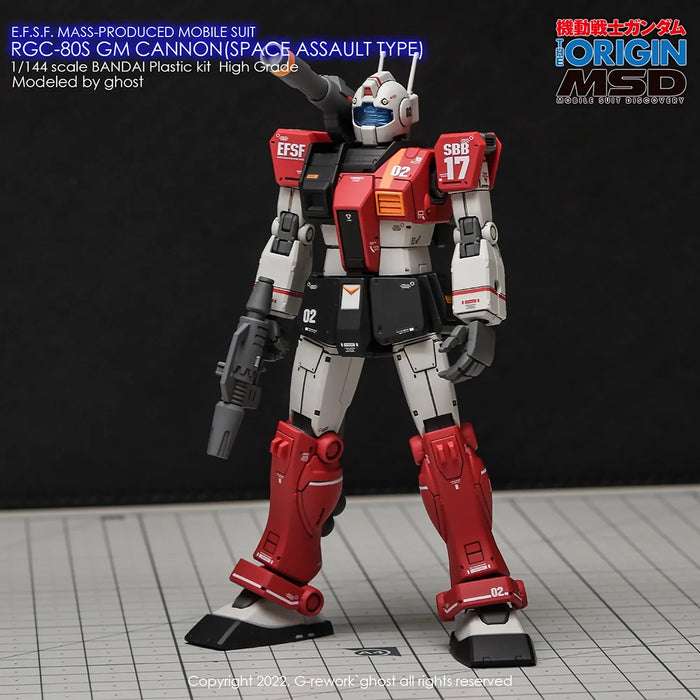 G-Rework Decal - HG Gundam The Origin RGC-80S GM Cannon (Space Assault Type) Use