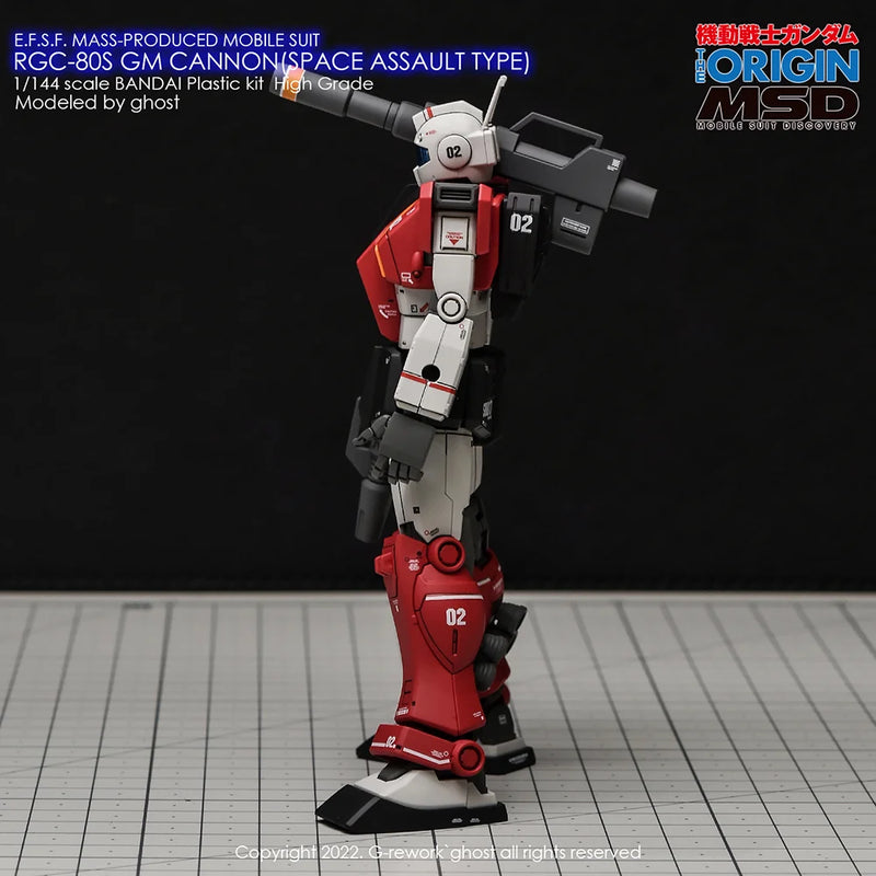 G-Rework Decal - HG Gundam The Origin RGC-80S GM Cannon (Space Assault Type) Use