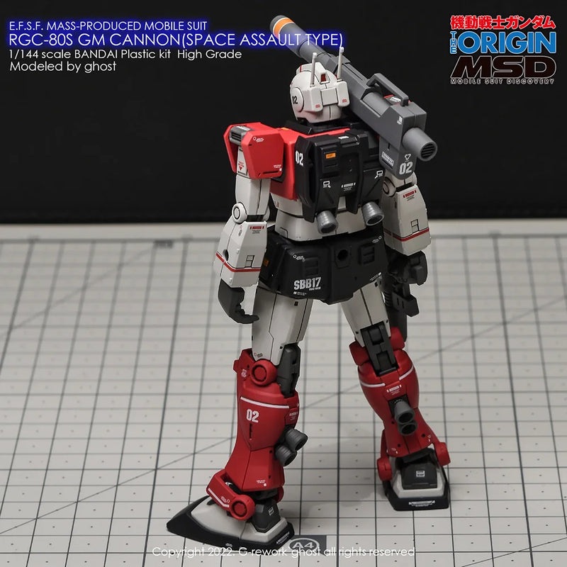 G-Rework Decal - HG Gundam The Origin RGC-80S GM Cannon (Space Assault Type) Use