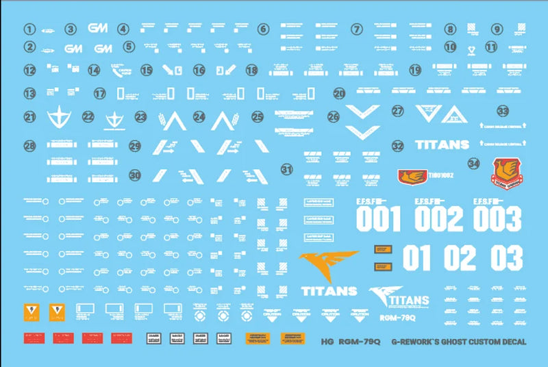G-Rework Decal - HGUC RGM-79Q GM Quel Use