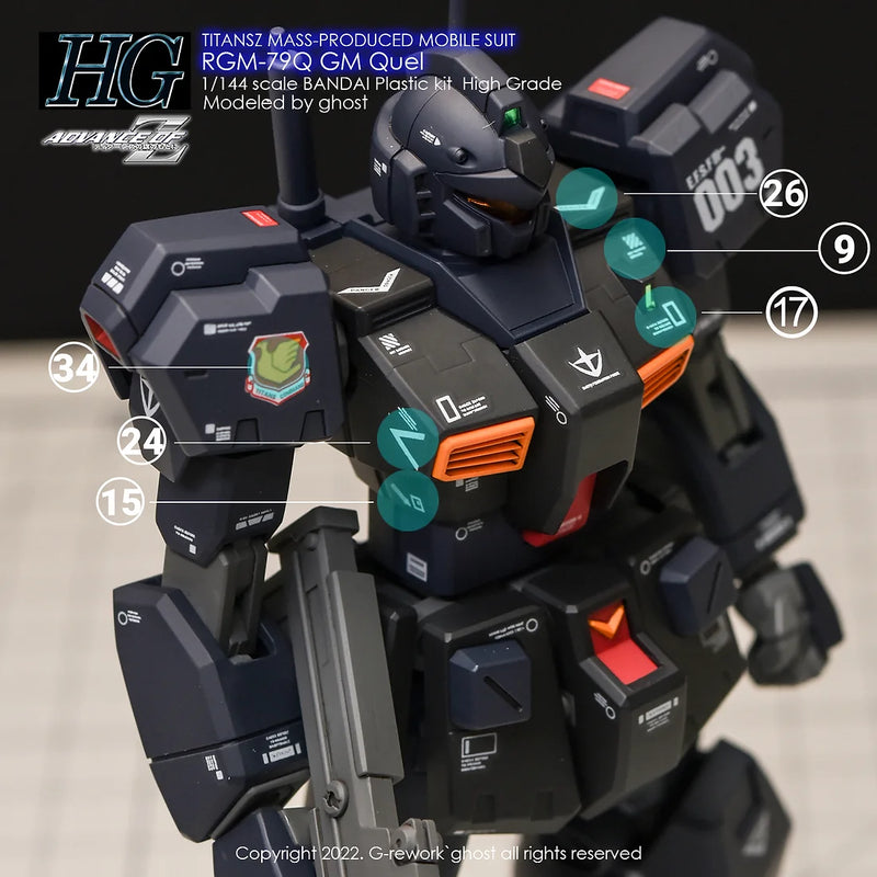 G-Rework Decal - HGUC RGM-79Q GM Quel Use
