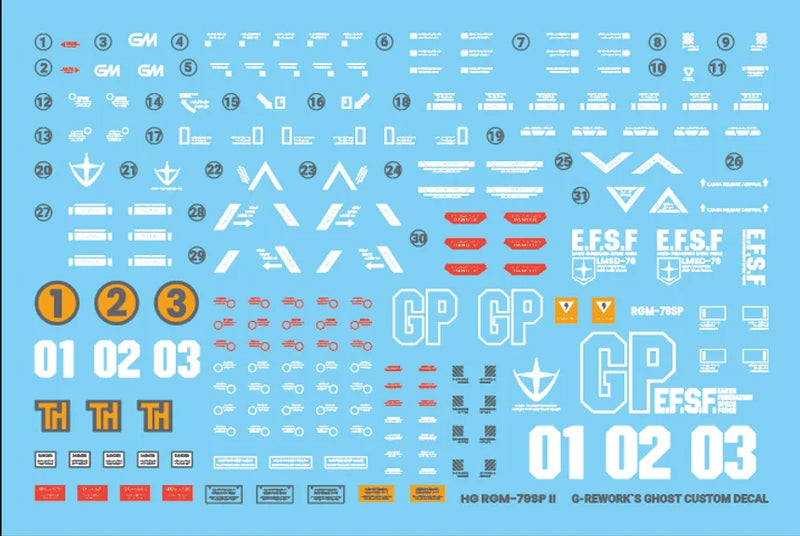 G-Rework Decal - HGUC RGM-79SP GM Sniper II Use