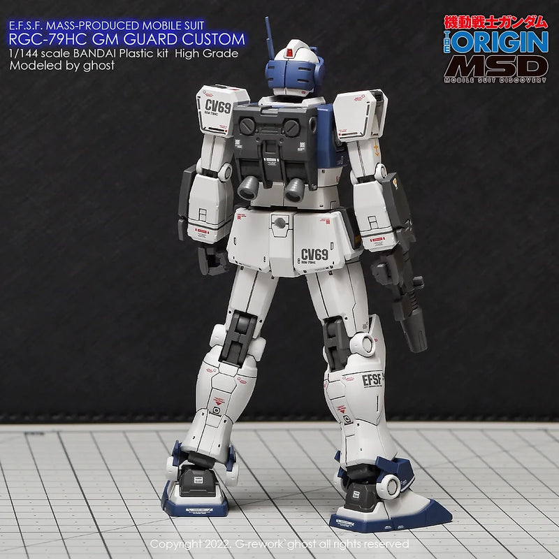 G-Rework Decal - HG Gundam The Origin RGC-79HC GM Guard Custom Use
