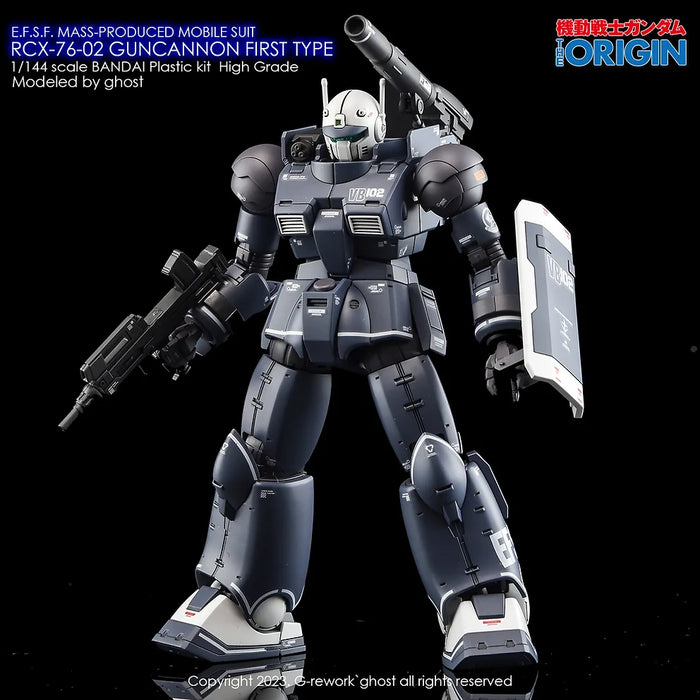 G-Rework Decal - HG Gundam The Origin RCX-76-02 Guncannon First Type Use
