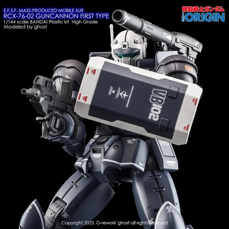 G-Rework Decal - HG Gundam The Origin RCX-76-02 Guncannon First Type Use