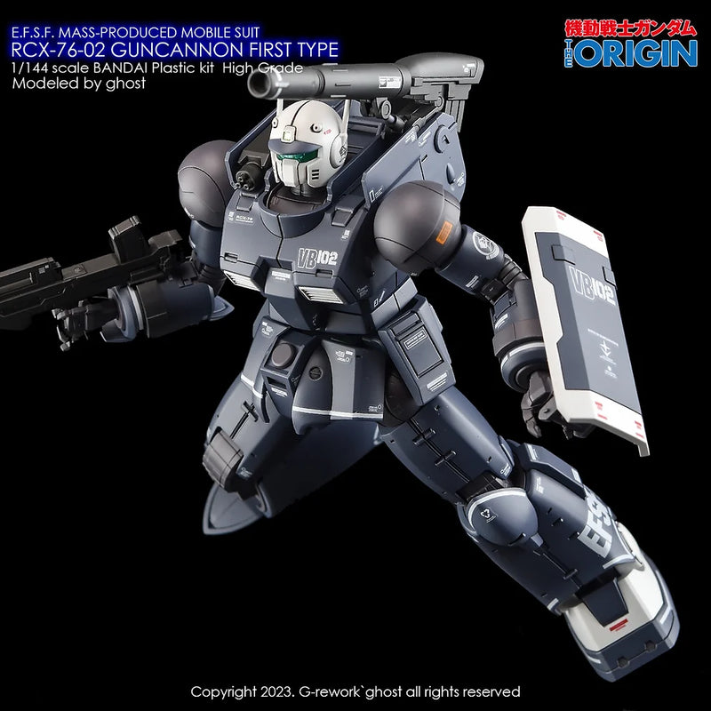 G-Rework Decal - HG Gundam The Origin RCX-76-02 Guncannon First Type Use