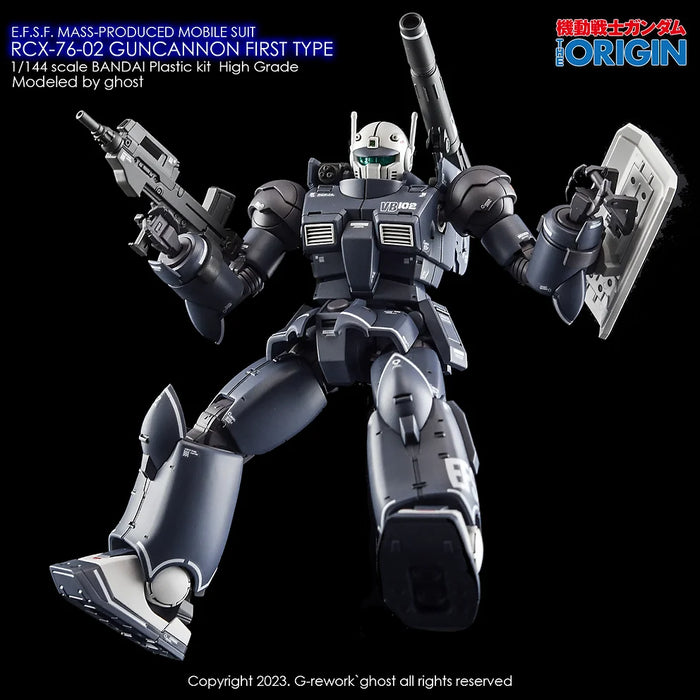 G-Rework Decal - HG Gundam The Origin RCX-76-02 Guncannon First Type Use