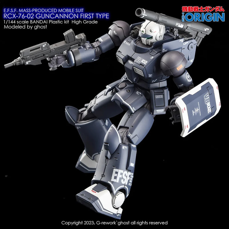 G-Rework Decal - HG Gundam The Origin RCX-76-02 Guncannon First Type Use
